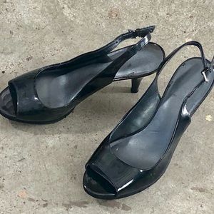 Super sexy Nine West black patent leather heels!!!